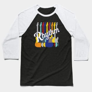 Rhythm Electric Guitars Retro Style Baseball T-Shirt